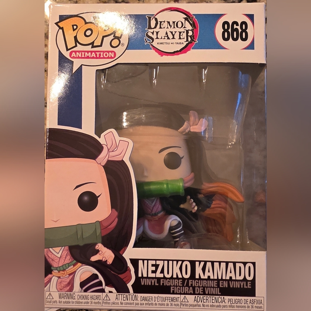Funko Nezuko Kamado Vinyl Figure with Green and Pink Accents